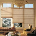 Hunter Douglas Alustra Woven Texture Living Room Shades
