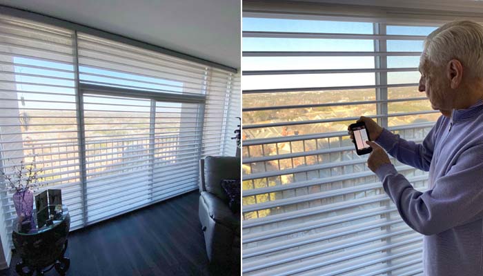 Fresh New Silhouette® Window Shadings with PowerView® Motorization For a Couple in Dallas TX