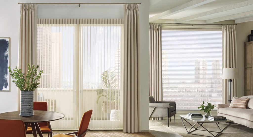 Drapery Panels over Luminette® Privacy Sheers