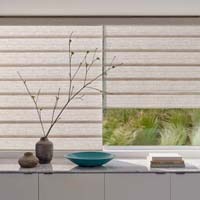 Vignette® Roman Shades in Living Room