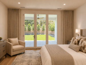 floor to ceiling modern window treatment