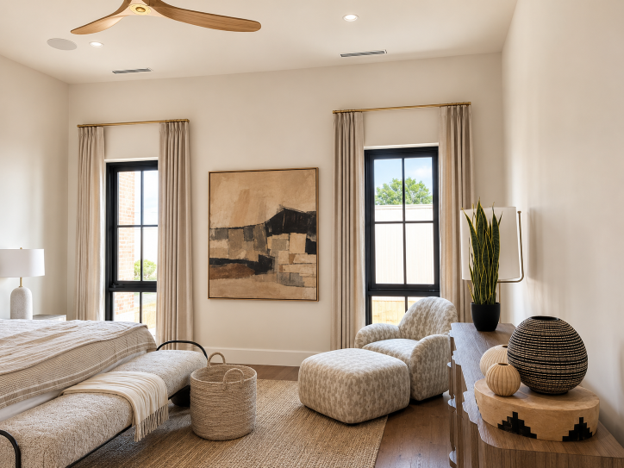 Window treatment of bedroom