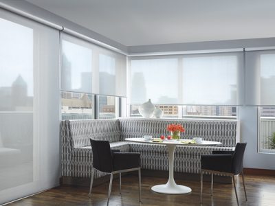 Designer Screen Shades in the Breakfast Area
